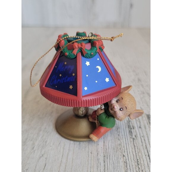Vintage House of Lloyd lamp lighted mouse ornament Xmas - Picture 2 of 9